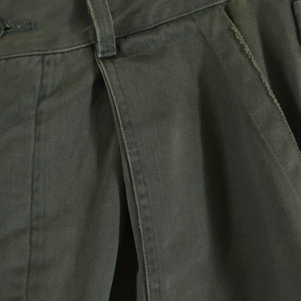 A.PRESSE(アプレッセ) 25SS Vintage USAF Hemmed Bottoms ヴィンテージ加工 コットン ミリタリーパンツ カーキ 25SAP-04-14T