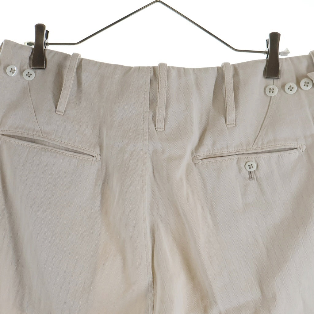 MAATEE&SONS(マーティーアンドサンズ) 26SS CHINO TROUSER ドゥルンチノトラウザーパンツ ボタンフライ アイボリー MT6103-0230
