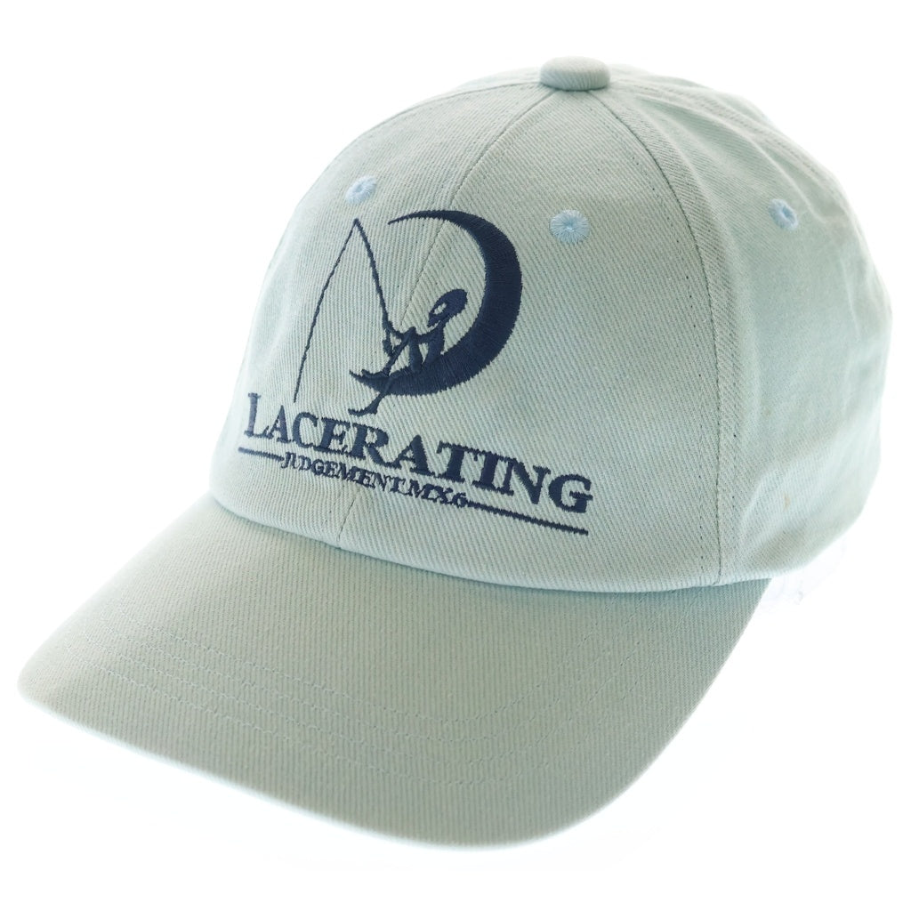 SAINT MICHAEL(セントマイケル) 25SS 6PANNEL LACERATING CAP 6パネル キャップ 刺繍デザイン ブルー SM-HR8-0000-078