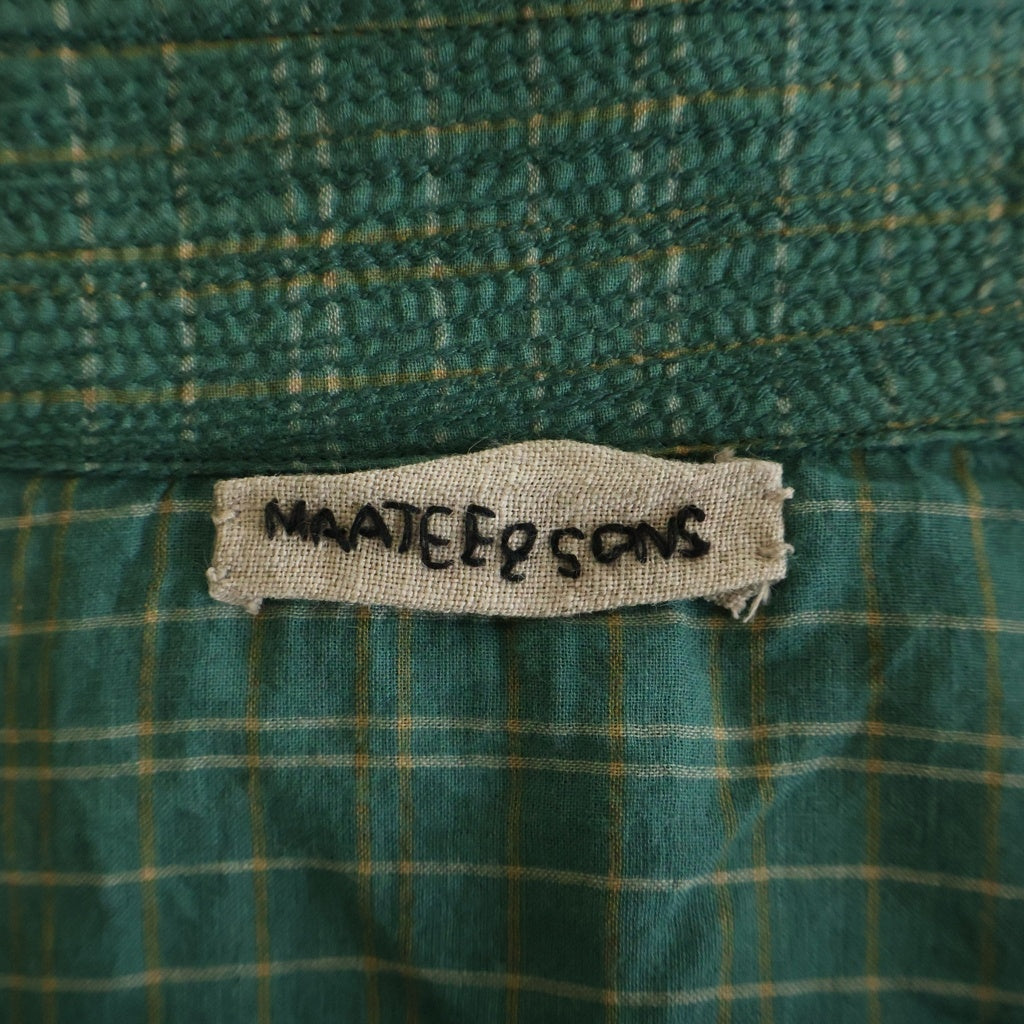 MAATEE&SONS(マーティーアンドサンズ) 25AW GUPTA WESTERN グプタ ウエスタン チェック 長袖シャツ グリーン MT5303-0605