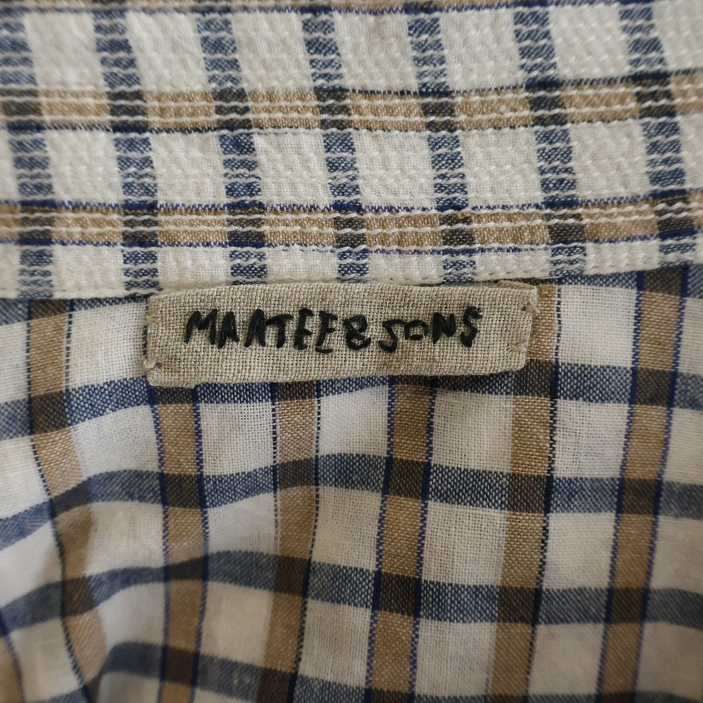 MAATEE&SONS(マーティーアンドサンズ) 25AW GUPTA WESTERN グプタ ウエスタン チェック 長袖シャツ ホワイト MT5303-0605