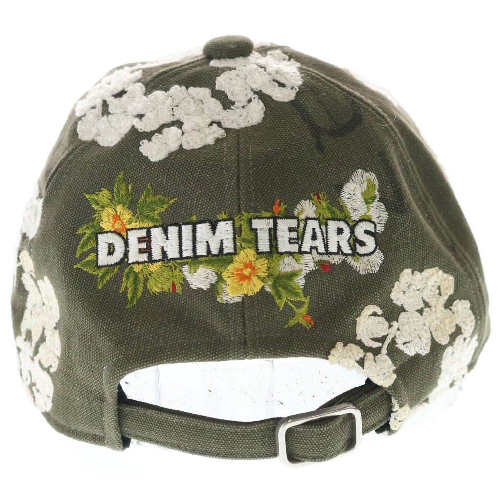 READY MADE(レディメイド) ×DENIM TEARS デニムティアーズ COTTON WREATH CAP コットンリース キャップ 刺繍デザイン カーキ RE-DT-KH-00-00-15