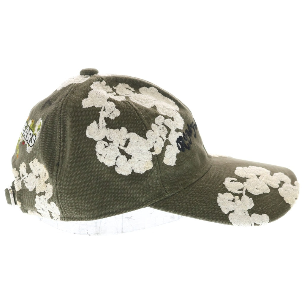 READY MADE(レディメイド) ×DENIM TEARS デニムティアーズ COTTON WREATH CAP コットンリース キャップ 刺繍デザイン カーキ RE-DT-KH-00-00-15