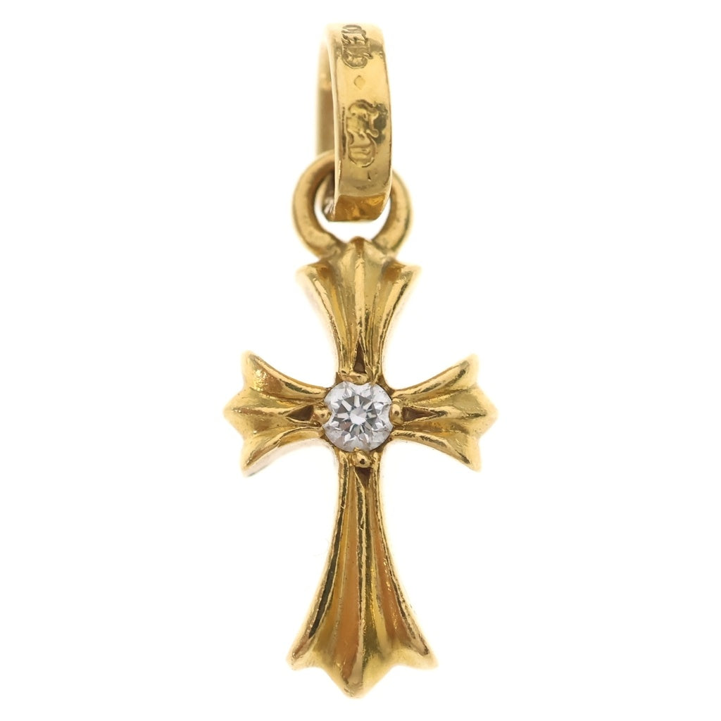 CHROME HEARTS(クロムハーツ) 22K CRS BBYFAT DIA ベイビーファットクロス 両面1ダイヤ ペンダントトップ ゴールド BCA034