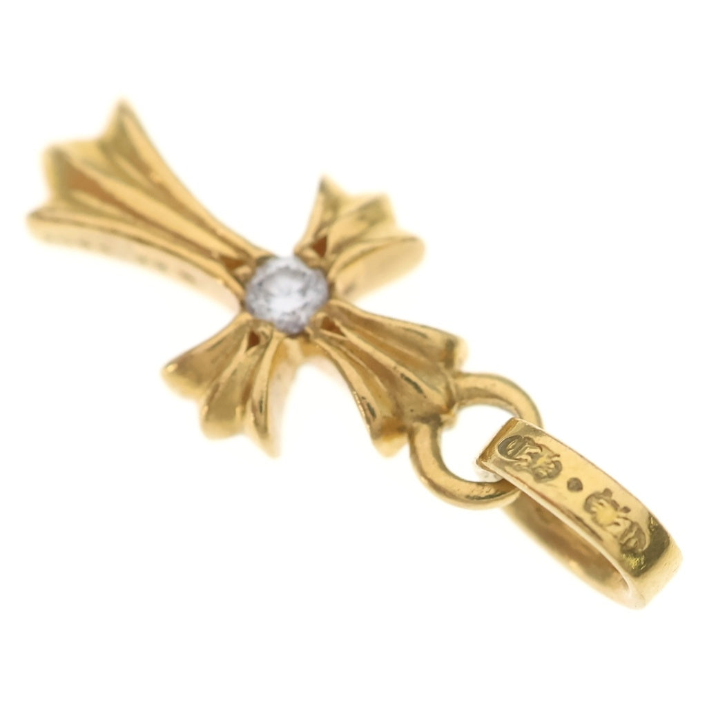 CHROME HEARTS(クロムハーツ) 22K CRS BBYFAT DIA ベイビーファットクロス 両面1ダイヤ ペンダントトップ ゴールド BCA034