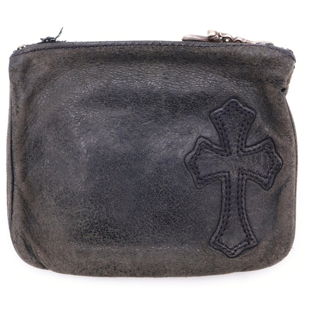 CHROME HEARTS(クロムハーツ) ZPR CHNG PURSE クロスパッチ チェンジパース レザー コインケース ブラック