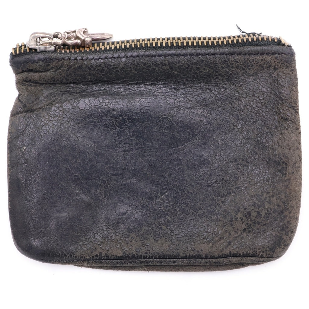 CHROME HEARTS(クロムハーツ) ZPR CHNG PURSE クロスパッチ チェンジパース レザー コインケース ブラック