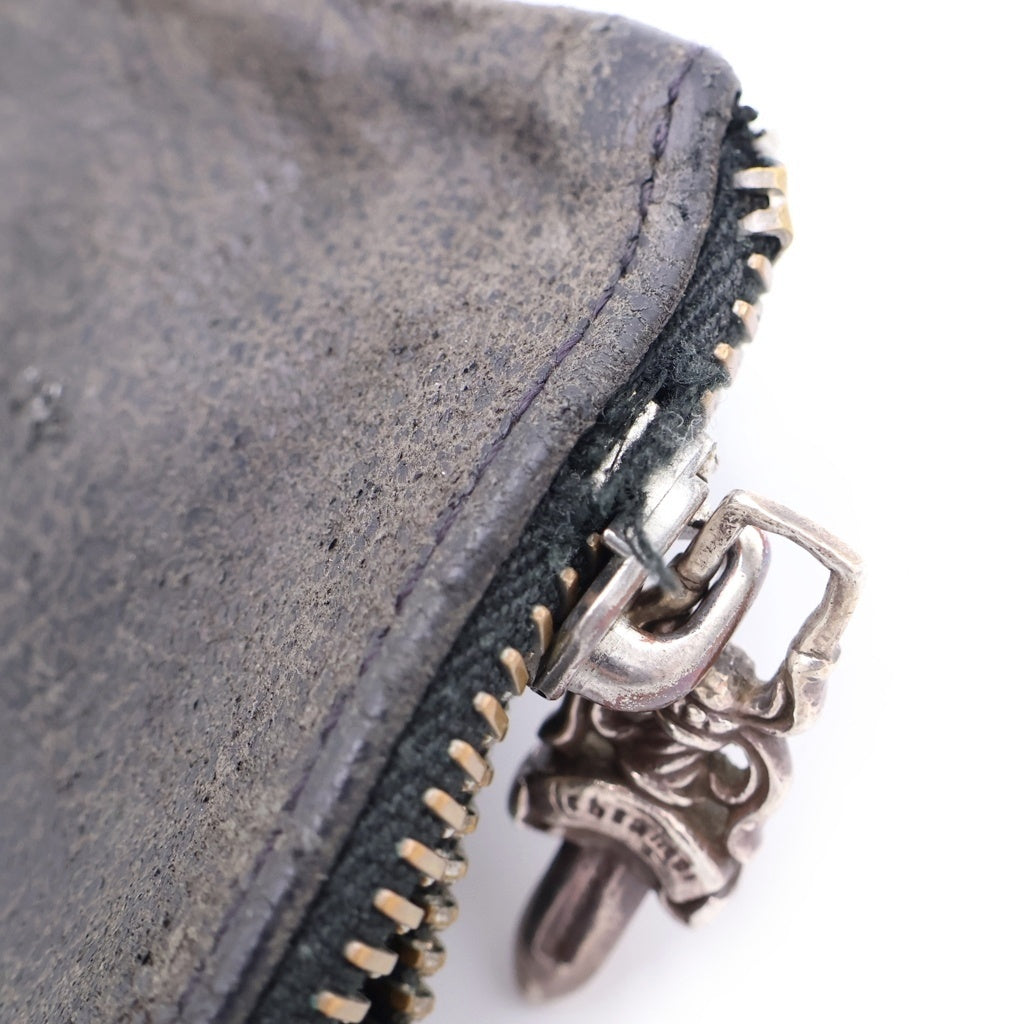 CHROME HEARTS(クロムハーツ) ZPR CHNG PURSE クロスパッチ チェンジパース レザー コインケース ブラック