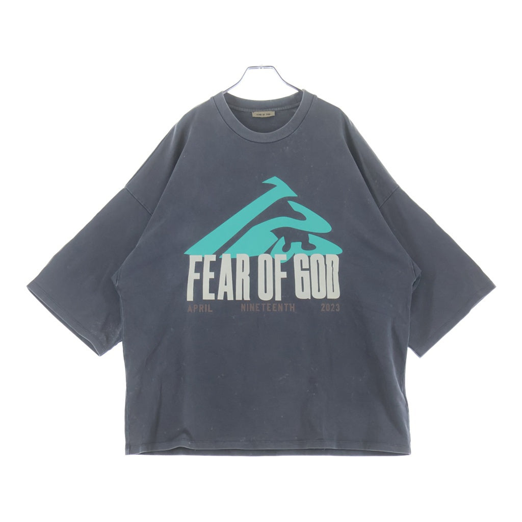 RRR123 RIVINGTON roi Rebis(リヴィントンロイレビス) ×FEAR OF GOD MPUNTAIN TEE 半袖 クルーネック カットソー グレー