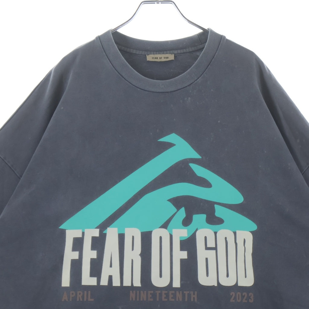 RRR123 RIVINGTON roi Rebis(リヴィントンロイレビス) ×FEAR OF GOD MPUNTAIN TEE 半袖 クルーネック カットソー グレー