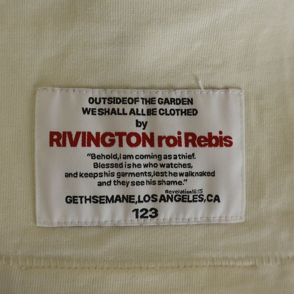 RRR123 RIVINGTON roi Rebis(リヴィントンロイレビス) ×FEAR OF GOD Revival LS T-shirt 長袖 クルーネック Tシャツ カットソー アイボリー