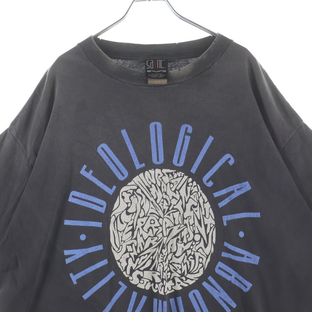 SAINT MICHAEL(セントマイケル) 24AW IDEOLOGICAL S/S TEE 半袖 クルーネック Tシャツ ブラック SM-YS1-0000-005