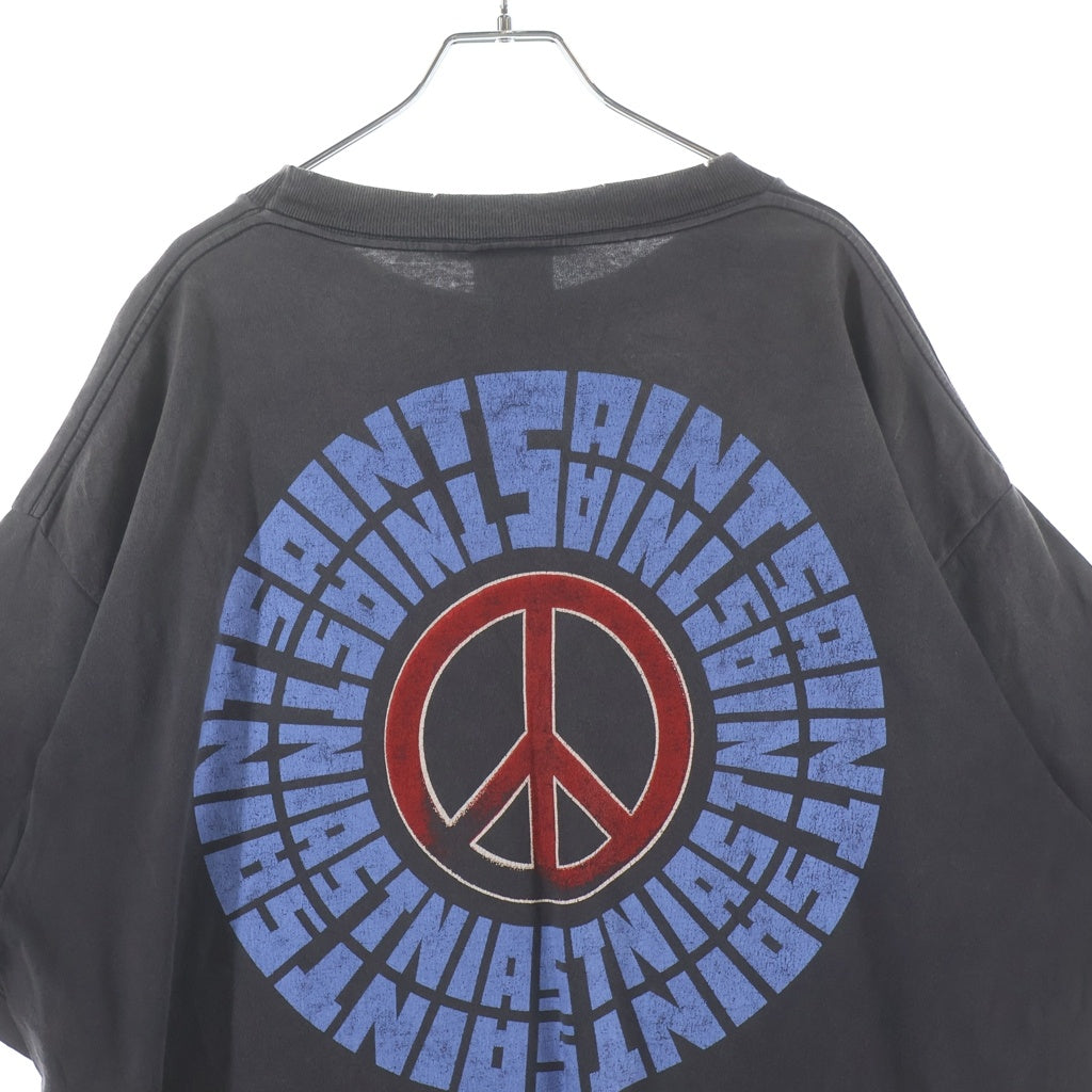 SAINT MICHAEL(セントマイケル) 24AW IDEOLOGICAL S/S TEE 半袖 クルーネック Tシャツ ブラック SM-YS1-0000-005