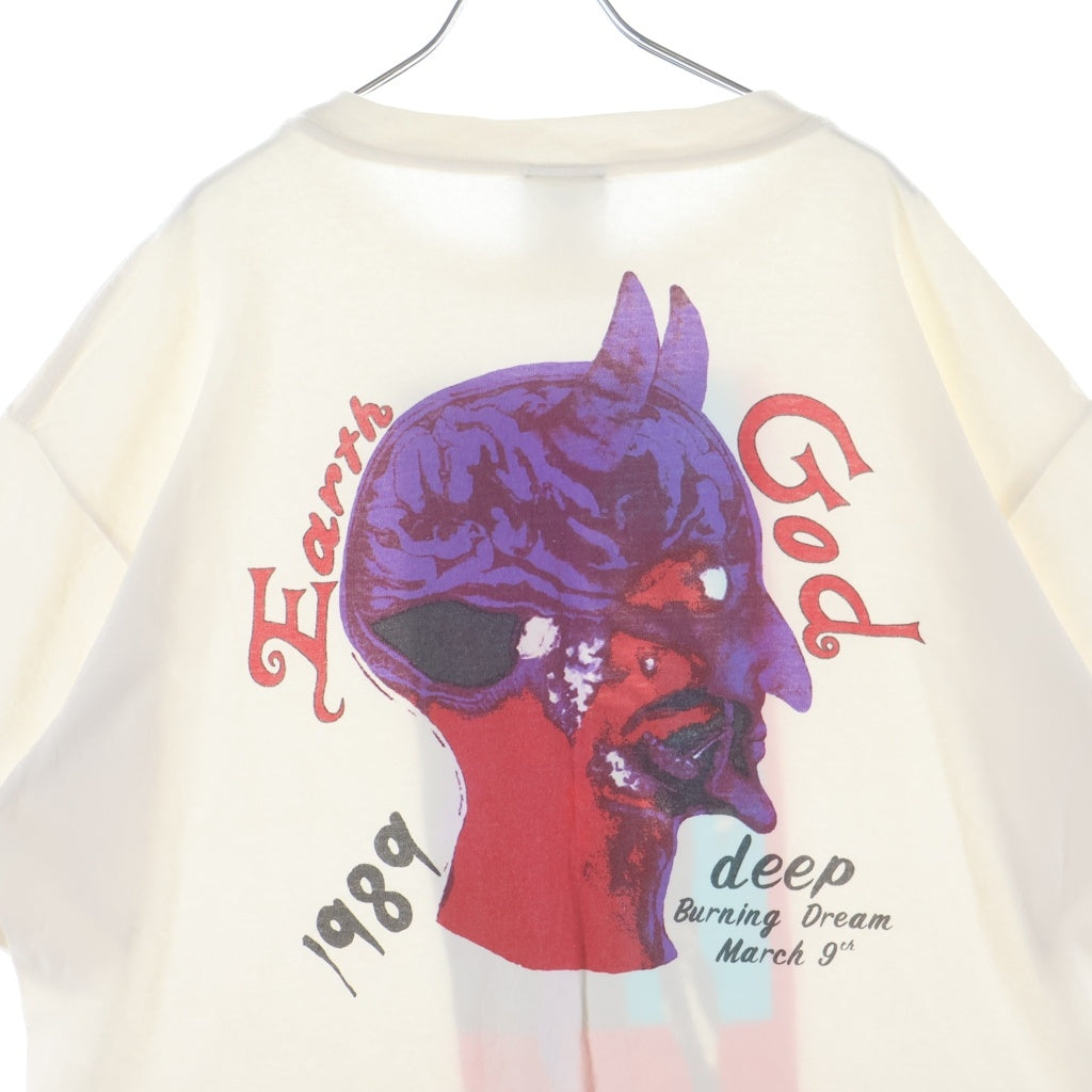 SAINT MICHAEL(セントマイケル) 23SS SPACE GOD S/S TEE 半袖 クルーネック Tシャツ ホワイト SM-S23-0000-022
