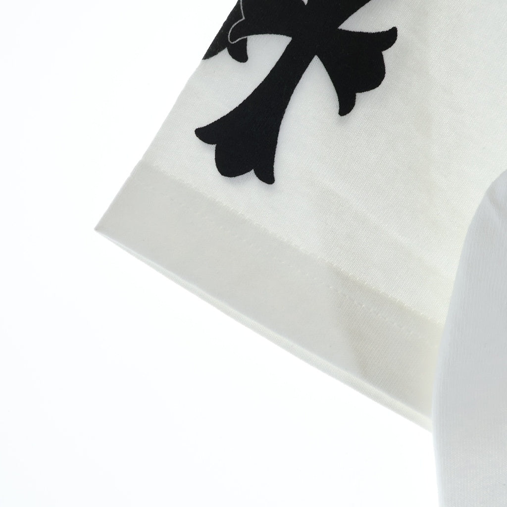 CHROME HEARTS(クロムハーツ) CH Plus Pattern Triple Cross S/S Tee CHプラスパターン トリプルクロスプリント クルーネック半袖Tシャツ ショートスリーブカットソー ホワイト