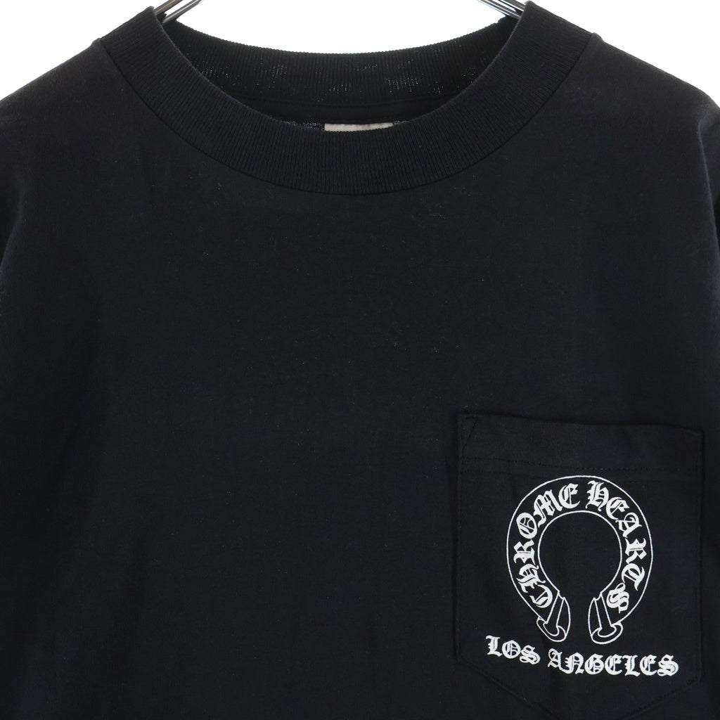 CHROME HEARTS(クロムハーツ) T-Bar Logo Fuck You Los Angeles L/S Tee ロサンゼルス Tバー ファックユー ホースシュープリント クルーネック長袖Tシャツ ロングスリーブカットソー ブラック