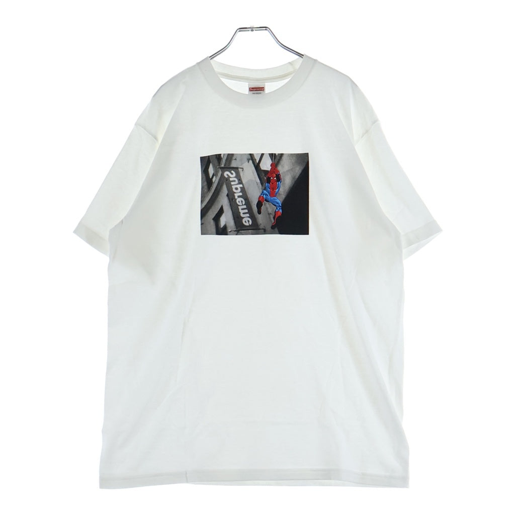 SUPREME(シュプリーム) 26SS Spider-Man Tee ロゴ スパイダーマン フロントプリント クルーネック 半袖Tシャツ ホワイト