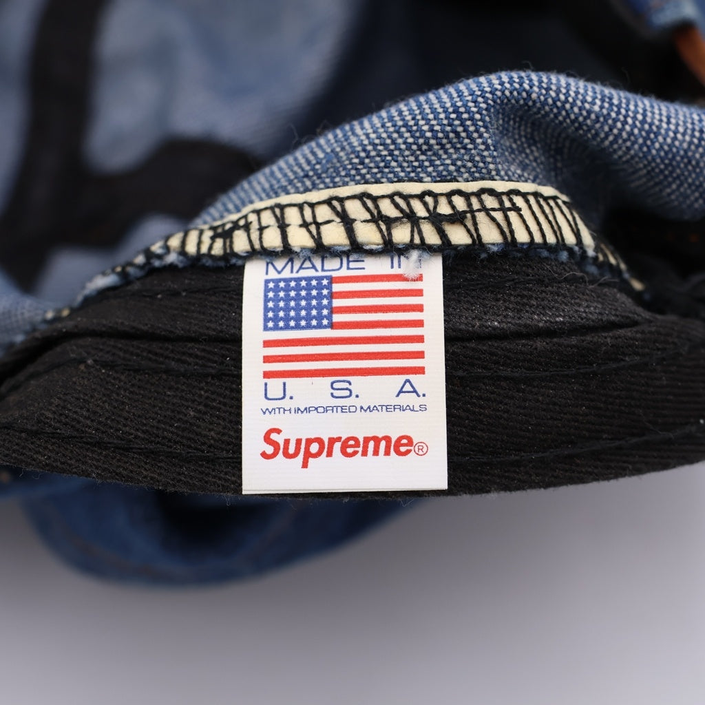 SUPREME(シュプリーム) Washed Chino Twill Denim Camp Cap ボックスロゴ デニム キャンプ キャップ インディゴ