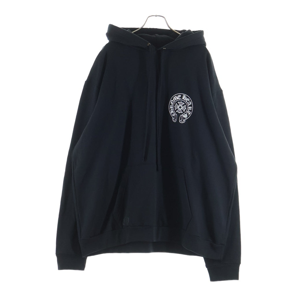 CHROME HEARTS(クロムハーツ) OSAKA Horseshoe Hoodie 大阪限定 ホースシューフーディ 袖プリント プルオーバー パーカー ブラック