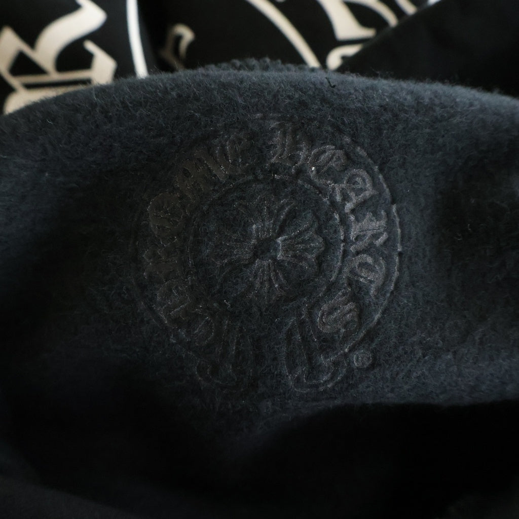 CHROME HEARTS(クロムハーツ) OSAKA Horseshoe Hoodie 大阪限定 ホースシューフーディ 袖プリント プルオーバー パーカー ブラック
