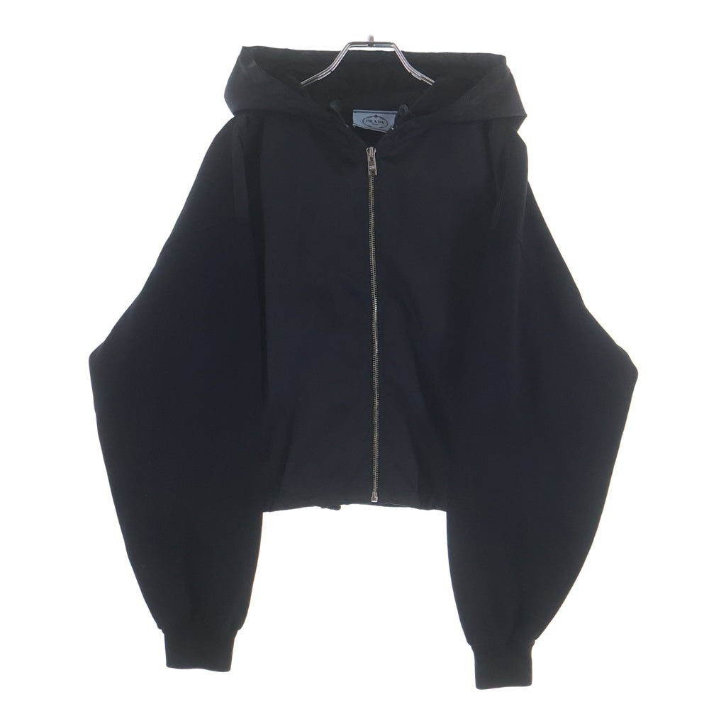 PRADA(プラダ) RE-NYLON 袖スウェット切替 リナイロン ジップアップ