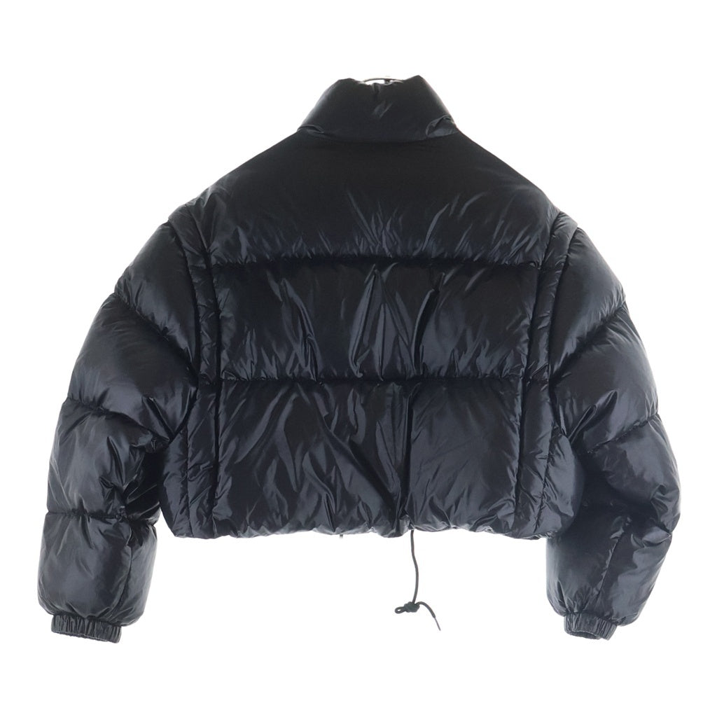 PRADA(プラダ) 24AW 三角ロゴプレート コンバーチブル クロップド ダウンジャケット ブラック レディース 291805 S222