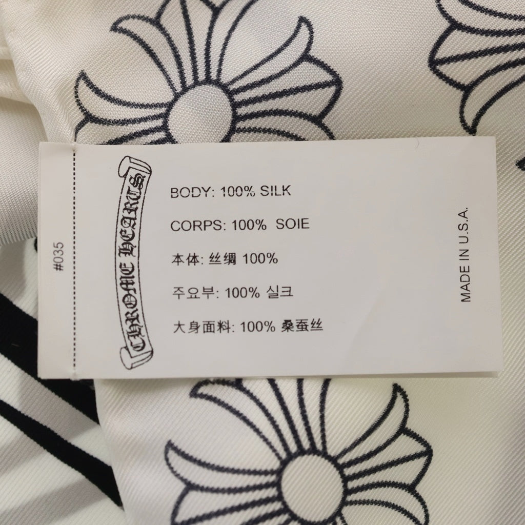 CHROME HEARTS(クロムハーツ) ×MATTY BOY マッティボーイ チョンパー シルク 大判 スカーフ ホワイト/ブラック