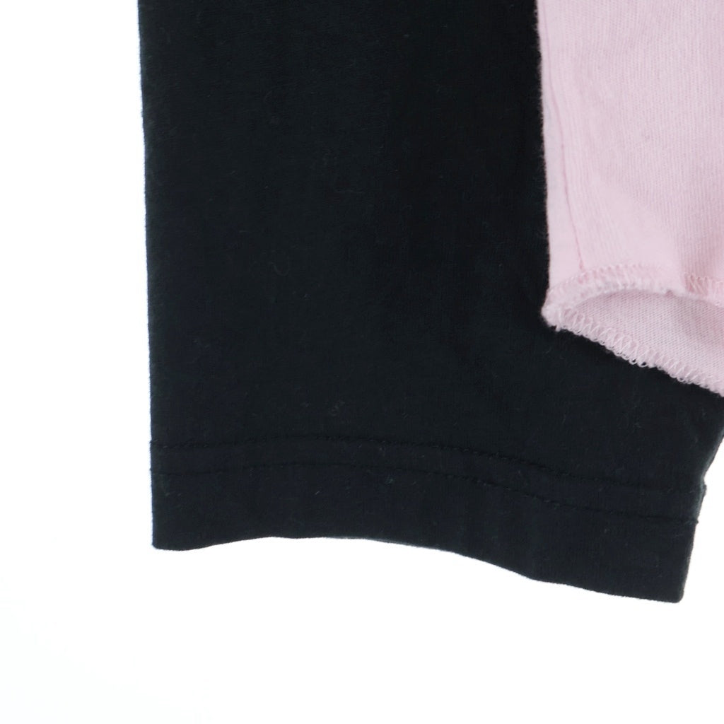 SUPREME(シュプリーム) 25AW × Number Nine ミッキーフロントラメプリント クルーネック 長袖Tシャツ ピンク/ブラック