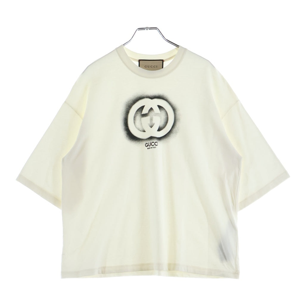 GUCCI(グッチ) 24SS インターロッキングGプリント クルーネック 半袖Tシャツ ホワイト 768462 XJF66