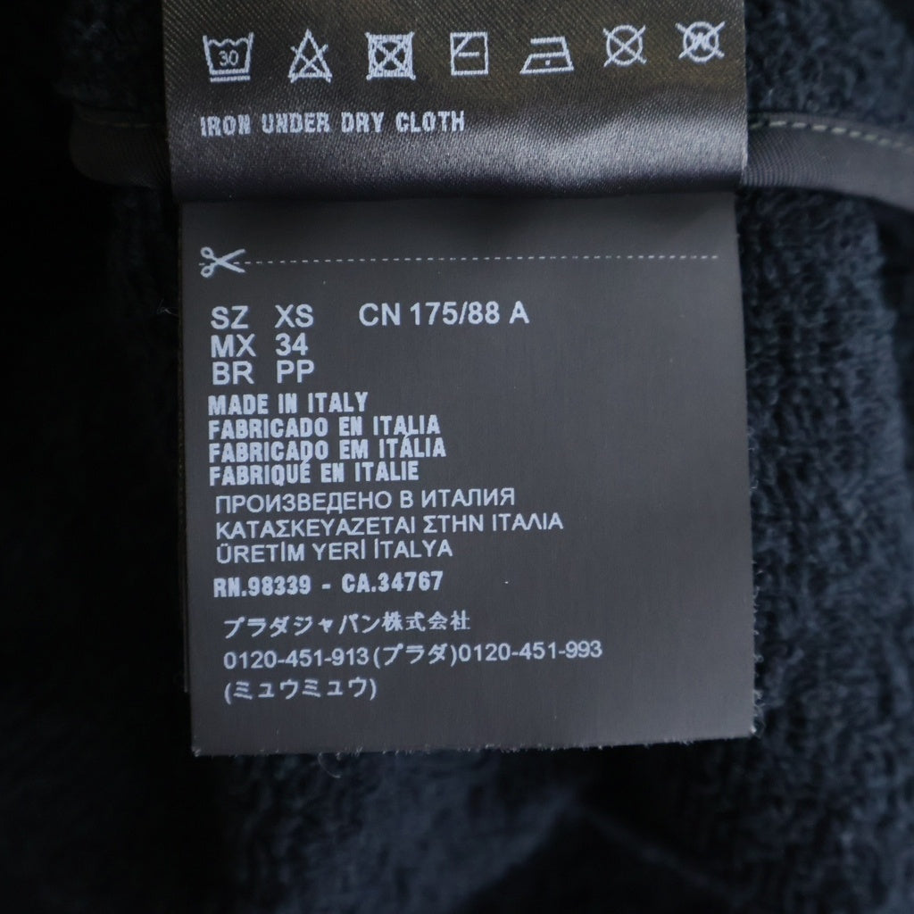PRADA(プラダ) Terry Bowling Shirt トライアングルロゴ テリー ボウリング シャツ ブラック SC559 S212 1ZR3