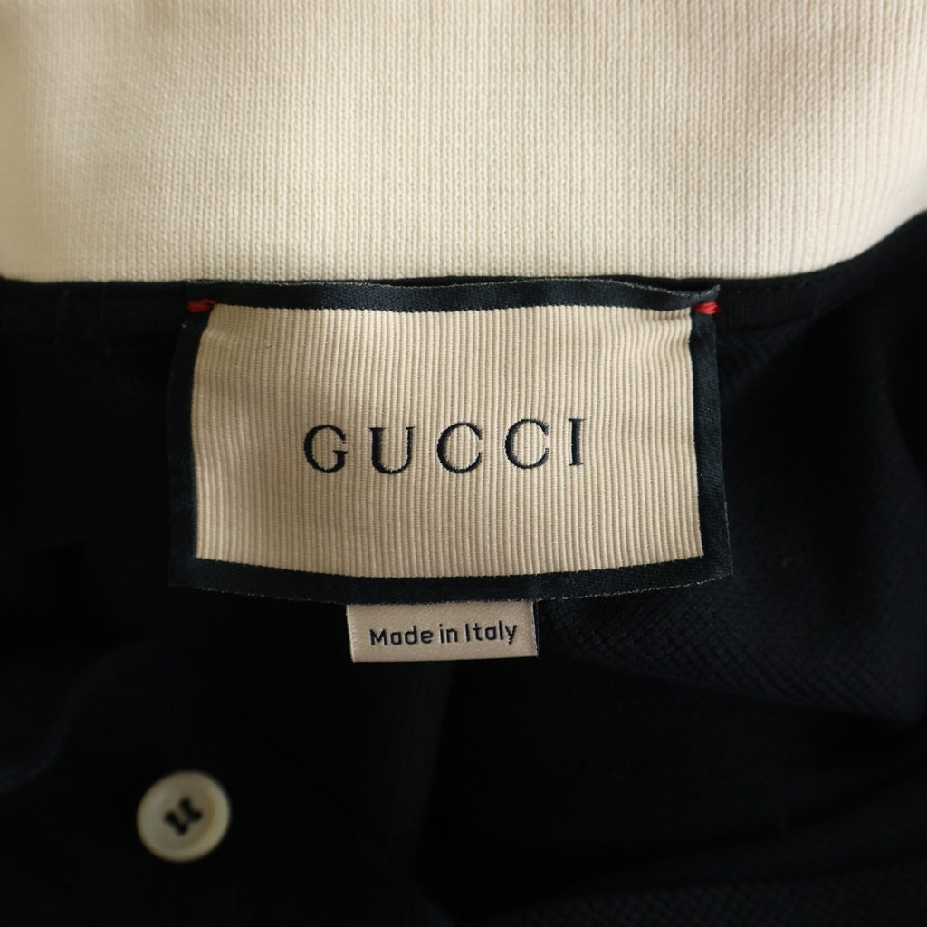 GUCCI(グッチ) Inter LockingG Polo Shirts インターロッキングG コットン ポロシャツ ブラック 658067 XJDI2