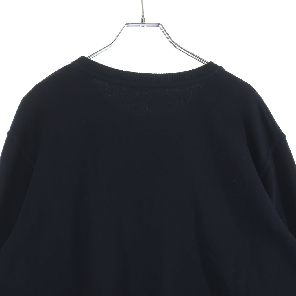 GIVENCHY(ジバンシィ) ヴィンテージロゴプリント クルーネック 長袖スウェット トレーナー ブラック BM700U30AF
