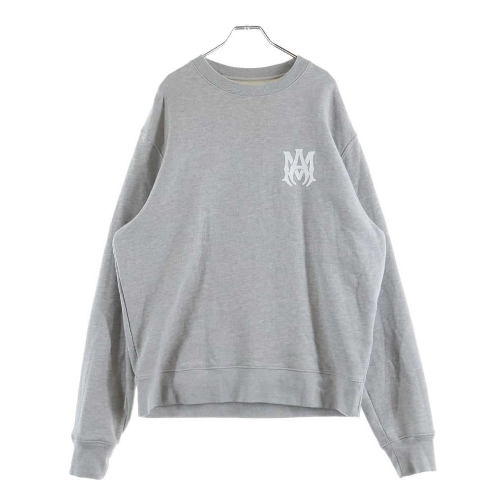 AMIRI(アミリ) MA CORE LOGO フロントロゴプリント クルーネック 長袖スウェット トレーナー グレー SRAMJYCW1038SMRBC00