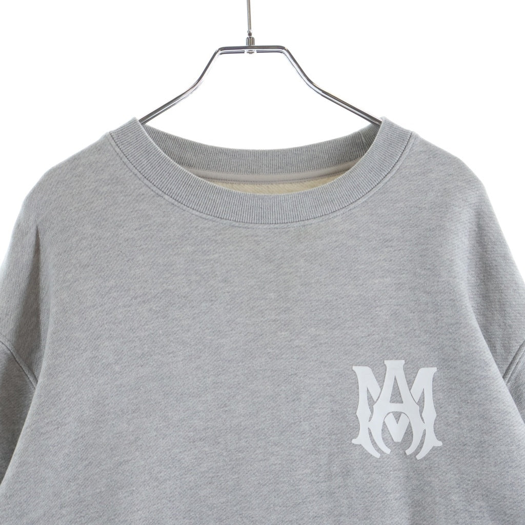 AMIRI(アミリ) MA CORE LOGO フロントロゴプリント クルーネック 長袖スウェット トレーナー グレー SRAMJYCW1038SMRBC00