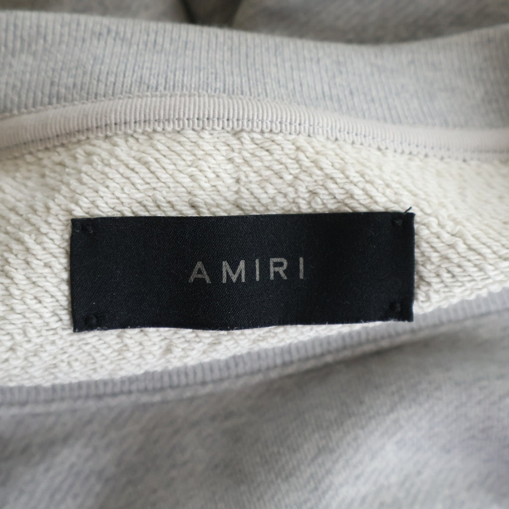AMIRI(アミリ) MA CORE LOGO フロントロゴプリント クルーネック 長袖スウェット トレーナー グレー SRAMJYCW1038SMRBC00