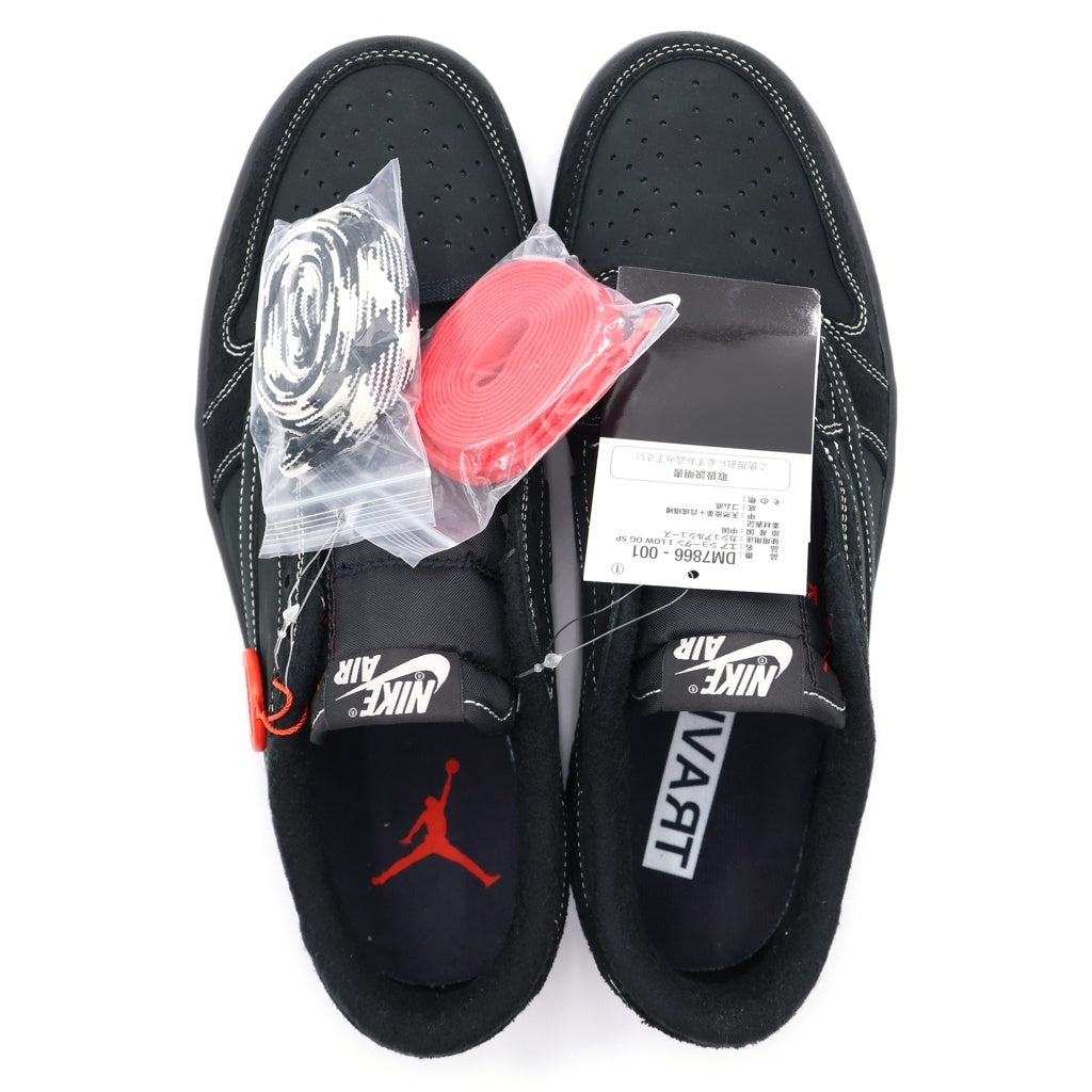 NIKE(ナイキ) ×TRAVIS SCOTT AIR JORDAN 1 LOW OG SP BLACK PHANTOM DM7866-001 エアジョーダン1 ブラックファントム ローカットスニーカー ブラック US10/28.0cm