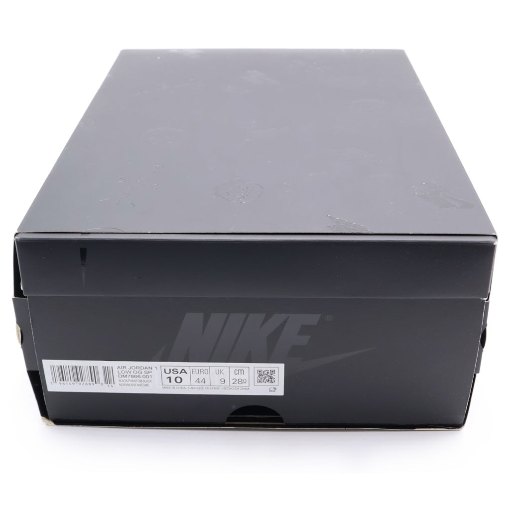 NIKE(ナイキ) ×TRAVIS SCOTT AIR JORDAN 1 LOW OG SP BLACK PHANTOM DM7866-001 エアジョーダン1 ブラックファントム ローカットスニーカー ブラック US10/28.0cm