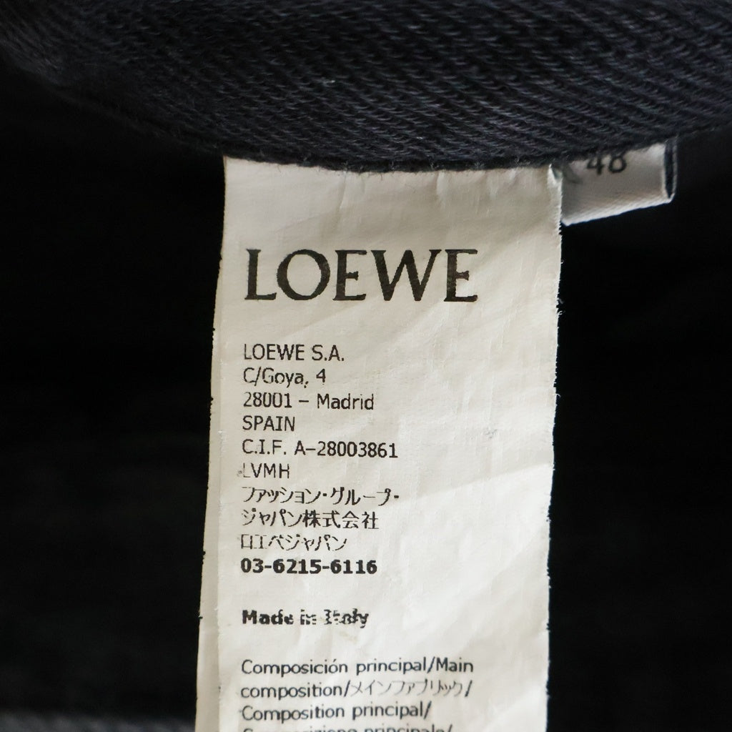 LOEWE(ロエベ) ANAGRAM BAGGY JEANS アナグラムバギージーンズ ブラックデニムパンツ ブラック H526Y11W27
