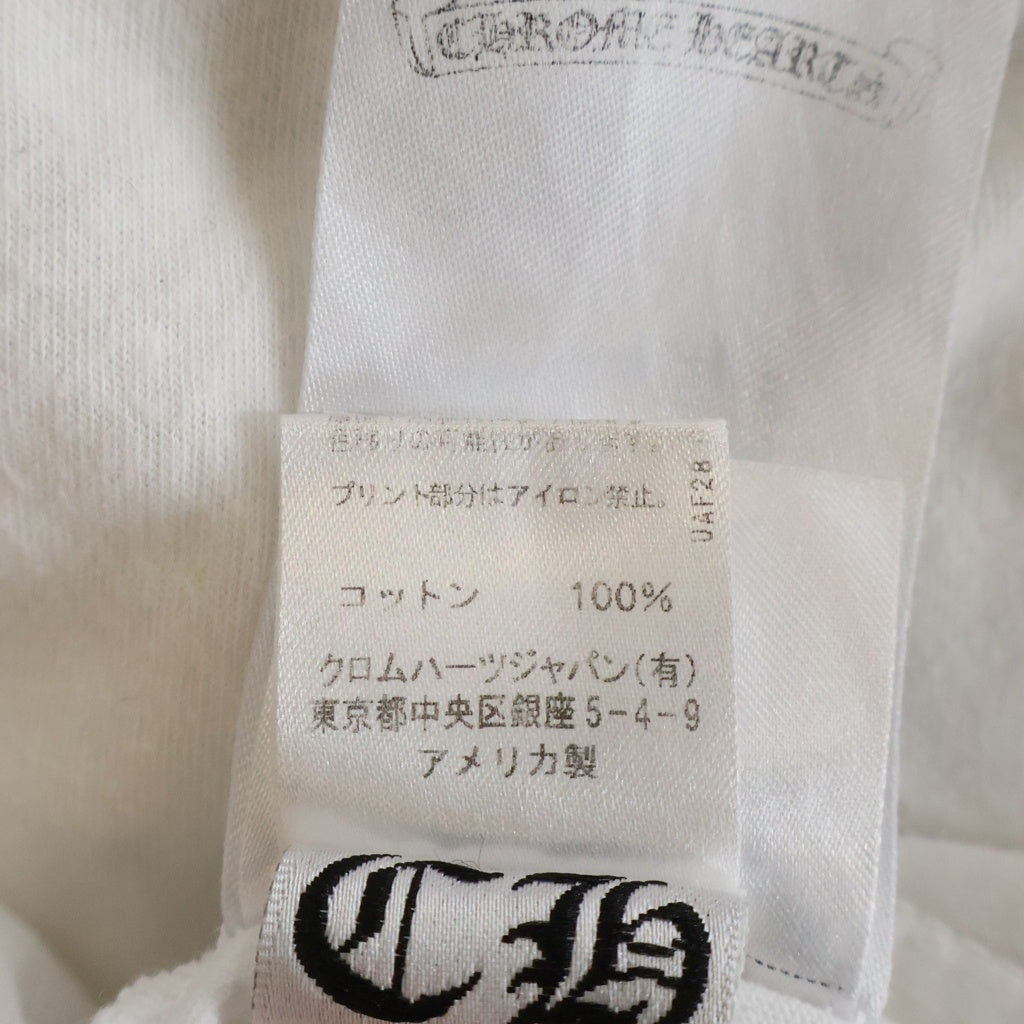 CHROME HEARTS(クロムハーツ) CH T-SHIRT バックホースシュープリント 半袖 クルーネック カットソー Tシャツ ホワイト
