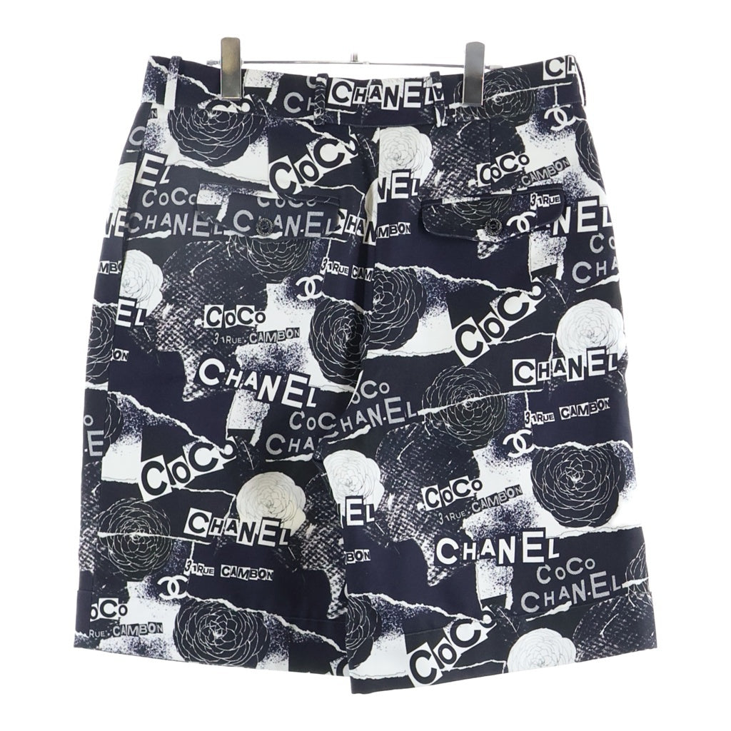 CHANEL(シャネル) カメリア ココボタン ショートパンツ ハーフパンツ ブラック/ホワイト P63237V48711