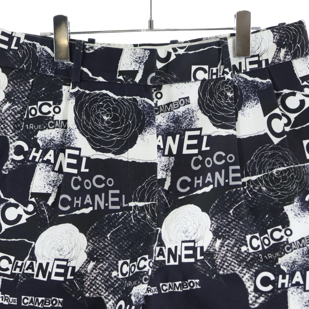 CHANEL(シャネル) カメリア ココボタン ショートパンツ ハーフパンツ ブラック/ホワイト P63237V48711