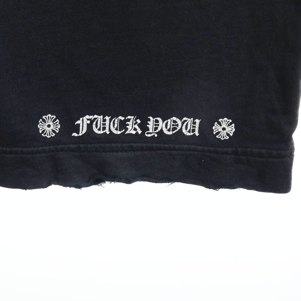 CHROME HEARTS(クロムハーツ) OLD SWT PANTS T BER オールド Tバーロゴ CHクロス プリント スウェットパンツ ブラック