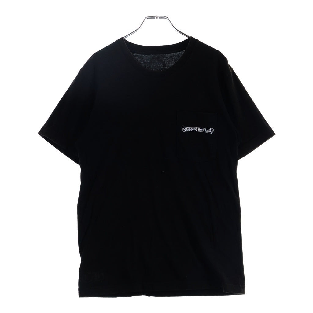 CHROME HEARTS(クロムハーツ) BACK ARCH LOGO SCROLL RABEL USA PRINT TEE バックアーチロゴ スクロールラベル プリント 半袖Tシャツ カットソー ブラック