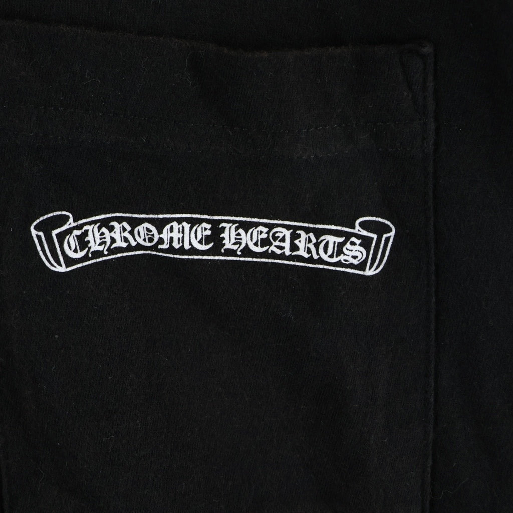 CHROME HEARTS(クロムハーツ) BACK ARCH LOGO SCROLL RABEL USA PRINT TEE バックアーチロゴ スクロールラベル プリント 半袖Tシャツ カットソー ブラック