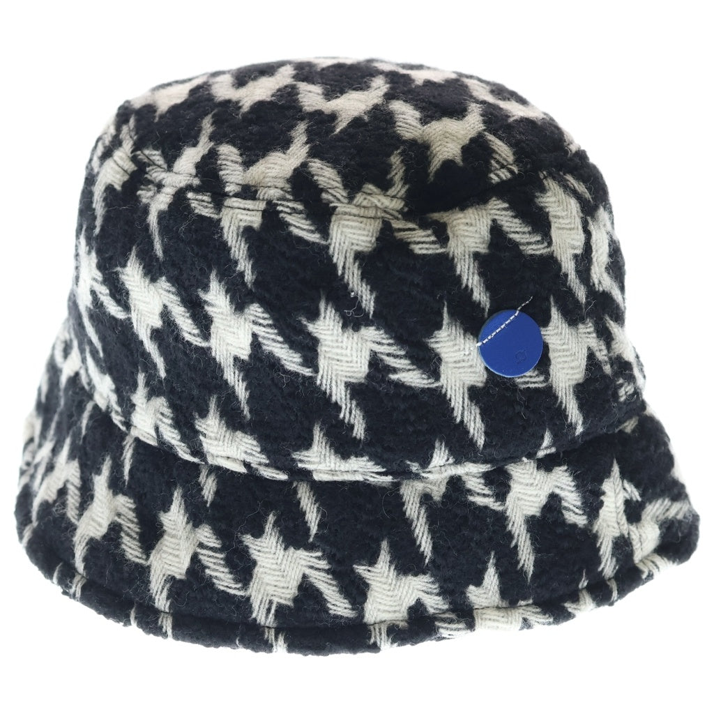ADER ERROR(アーダーエラー) 22AW ハウンド トゥース バケットハット 千鳥格子 ブラック/ホワイト BLAFWHA02BK2
