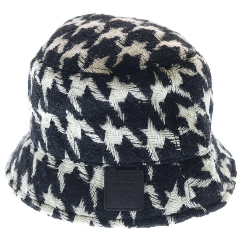 ADER ERROR(アーダーエラー) 22AW ハウンド トゥース バケットハット 千鳥格子 ブラック/ホワイト BLAFWHA02BK2