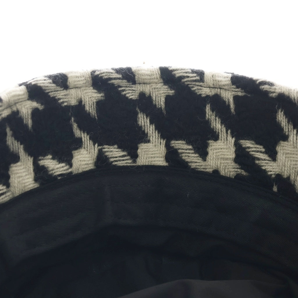 ADER ERROR(アーダーエラー) 22AW ハウンド トゥース バケットハット 千鳥格子 ブラック/ホワイト BLAFWHA02BK2