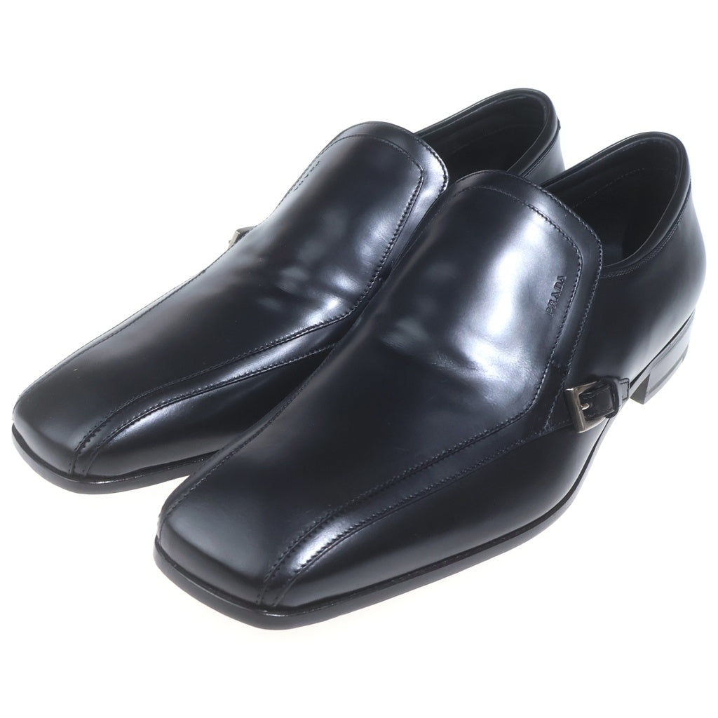 PRADA(プラダ) スクエアトゥ ビジネスシューズ ローファー レザー ブラック C017100 C017100