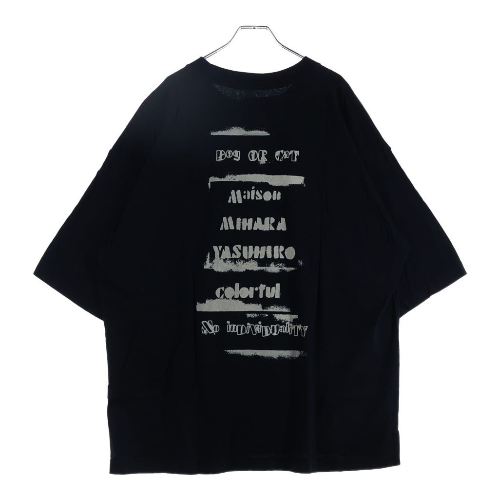 MAISON MIHARAYASUHIRO(メゾンミハラヤスヒロ) グラフィック 両面プリント 半袖 クルーネック カットソー Tシャツ ブラック A10TS712