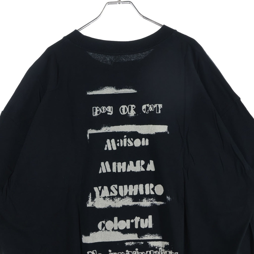 MAISON MIHARAYASUHIRO(メゾンミハラヤスヒロ) グラフィック 両面プリント 半袖 クルーネック カットソー Tシャツ ブラック A10TS712